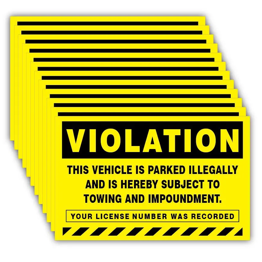 Parking Warning Sticker, Sticker For Cars, Self-adhesive Car Warning Sticker, Automobile Decals, Automotive Decals, Multipurpose Car Decal, Car Stickers, Universal Car Exterior Accessories