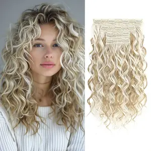 Women's 4-Piece Fluffy Short Wig, Natural Wave Texture, Curly Hair Design, Synthetic Wavy Hair, Synthetic Hairpiece, Suitable for All Skin Colors, Enhance Volume & Appearance
