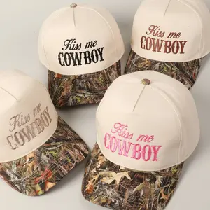 Kiss Me Cowboy Embroidery Realtree Two-Tone Cap