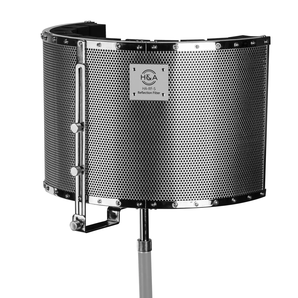 H&A Studio Durable Mic Isolation Shield with Noise-Absorbing Foam, Music Accessories for Studio Sound Recording, Podcasts