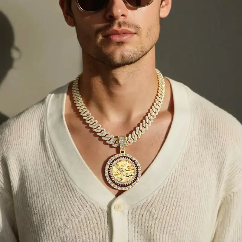 Steampunk Rotating Glass Dome Pendant Necklace - Classic Retro, Dome Necklaces with Mysterious Symbol Patterns, 360° Rotator for Daily Wear, Classic Retro Necklaces