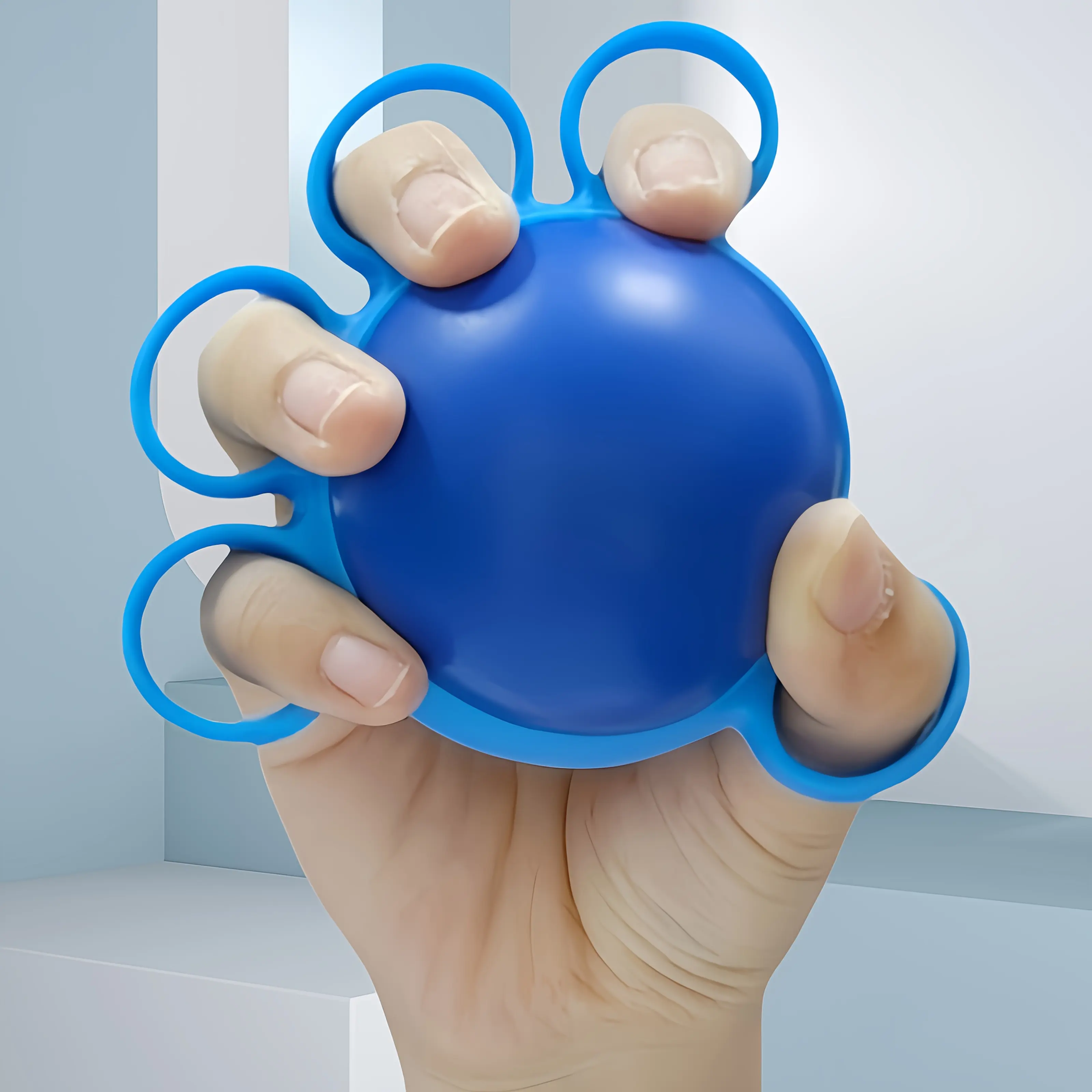 Exercise Fitness Equipment - Solid Silicone Therapy Ball for Hand & Finger Exercise, Muscle Recovery, and Arthritis Therapy