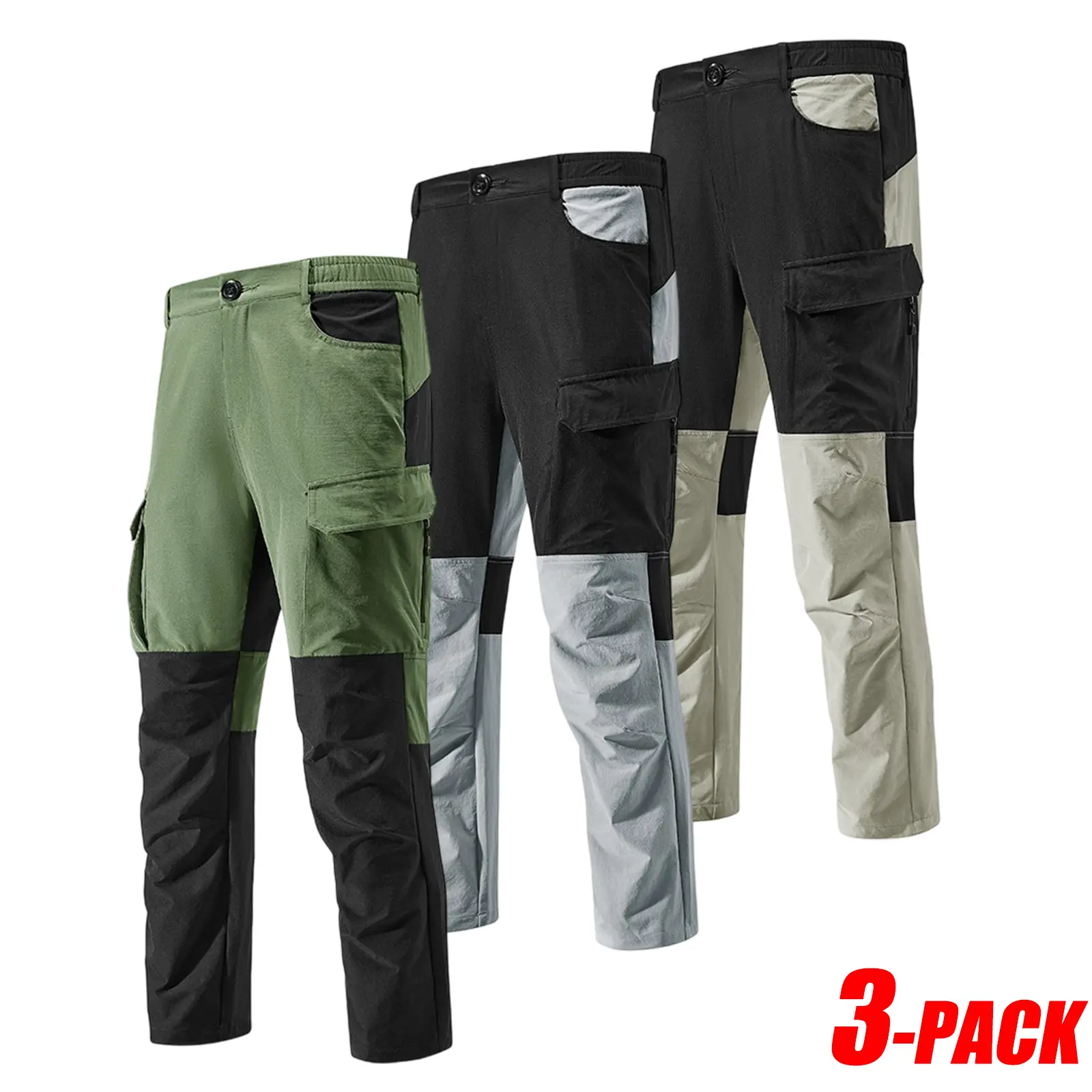 3-PCS-Green + Gray + Khaki