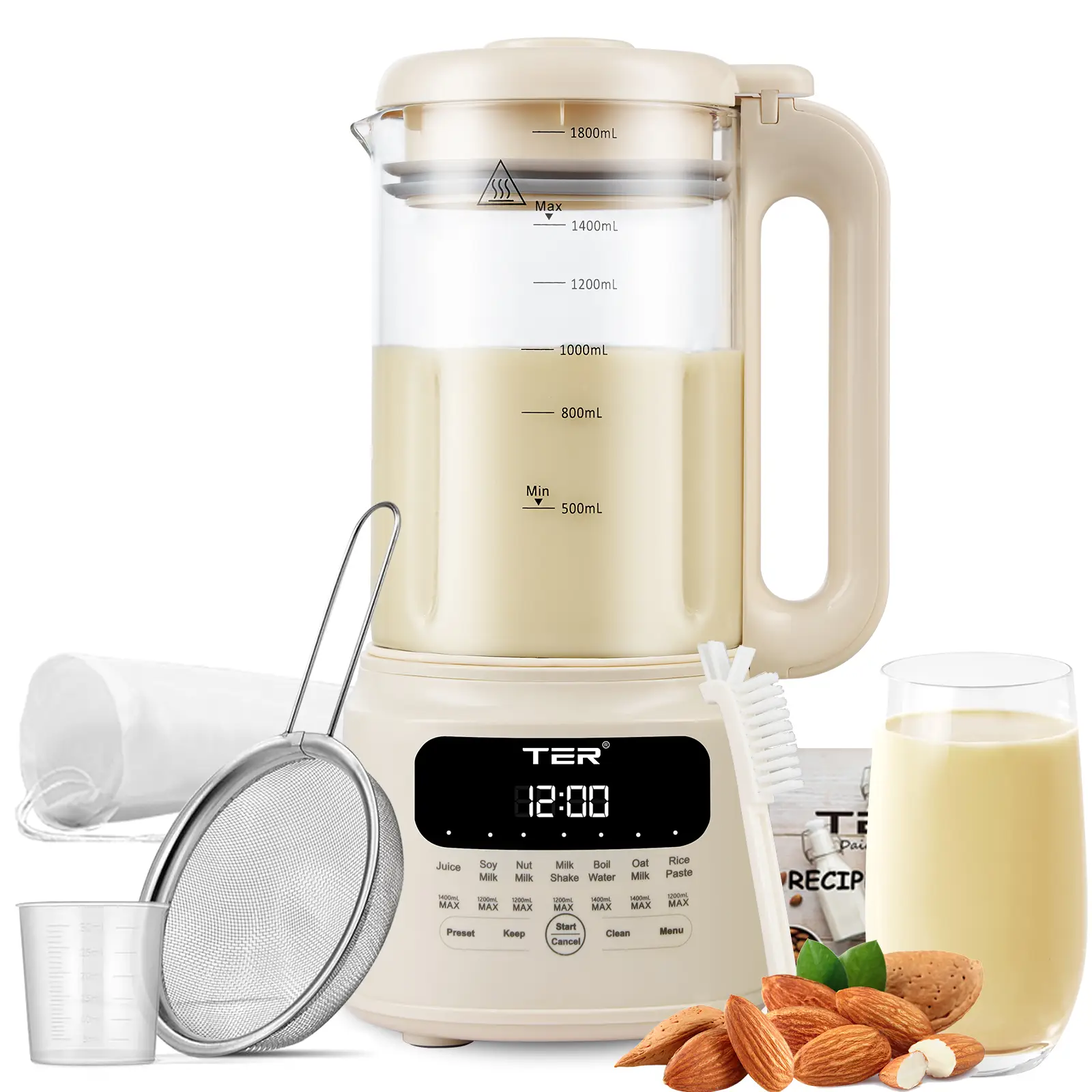 Electric Nut Milk Maker, 50oz/1500ml, electric juicer, Household Kitchen Appliances, Holiday Gifts, Kitchen Accessories