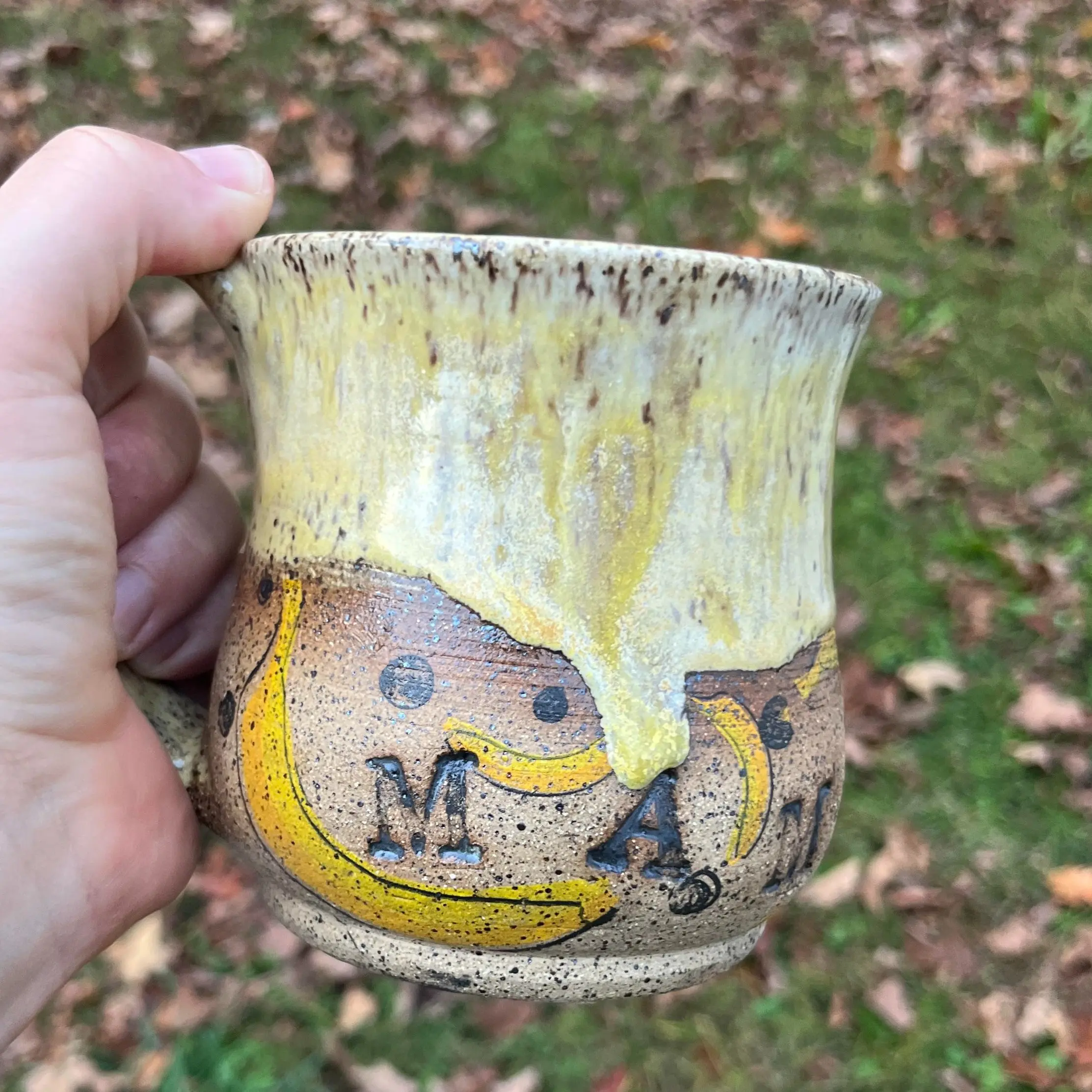 Handmade Ceramic Coffee Mug - Stackable, Dishwasher & Microwave Safe