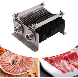 Meat Cutter Blade Machine 5MM Stainless Steel Slicer Cutter Commercial One Set Blade for QE Meat Cutting Machine Stainless Steel Slicer for Restaurants, Homes Kitchen Utensils Sturdy Thick Silver