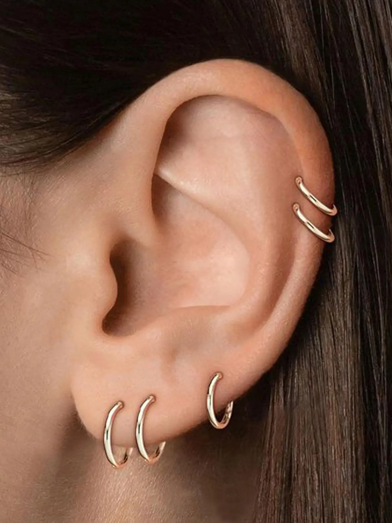 Women's Cute Small Hoop Earrings for Summer 2024, Fashion Stainless Steel Earrings for Women & Girls, Casual Jewelry for Party Decor, Trendy Exquisite