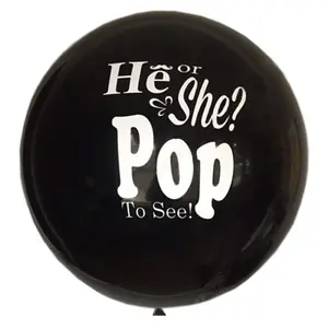 Blue Gender Reveal Surprise Balloon "He or She Pop To See!"