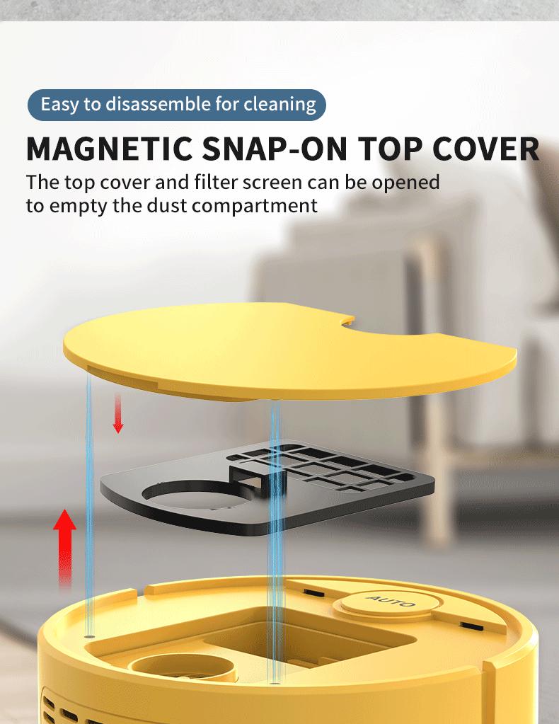 Robot Vacuum Cleaner Sweeping & Wet Mopping Floor Adsorbs Dust Desktop for Carpet, Pet Hair, Hard Floors, Home Cleaning