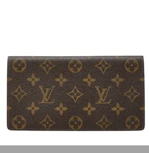 Pre-owned Louis Vuitton 1 Small Leather Goods Monogram Porte Chéquier Double Long Wallet Billfold M62223 GZ
