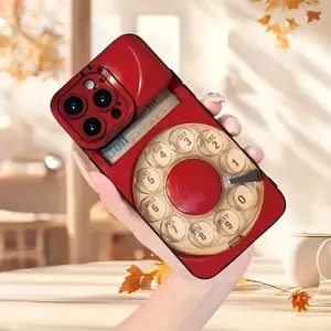 Vintage Phone Design iPhone Case, Shockproof Full Protection, Fits Models 11 to 17 Pro Max Plus Air, Perfect Gift for Boyfriend Girlfriend