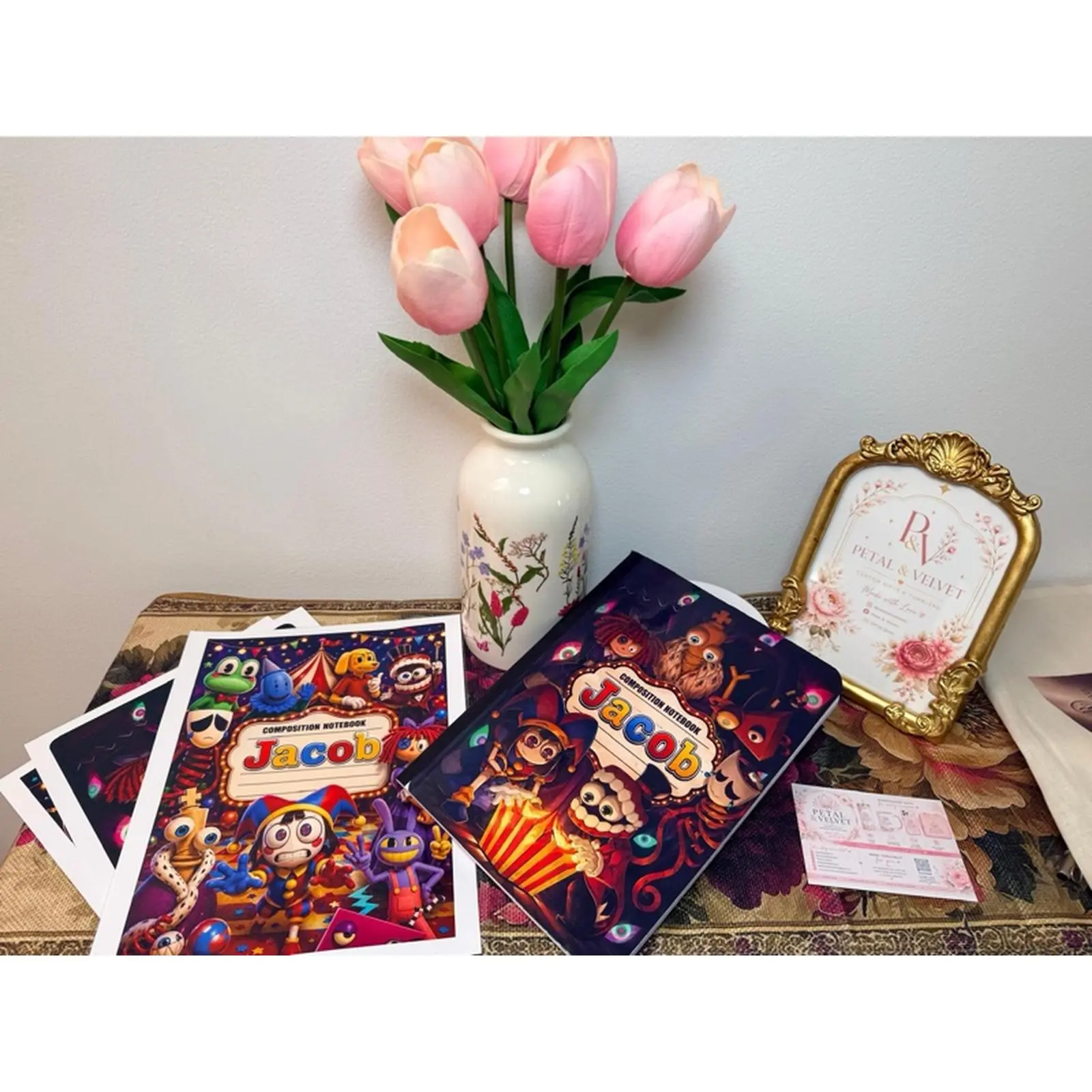 Personalized Composition Notebook with Premium Printable Vinyl Cover - Choose Your Favorite Theme & Any Name - Perfect for Back-to-School, Gifts, Homework, or Everyday Use