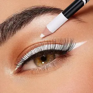 Beginner-Friendly Soft Eyeliner Pencil - Easy to Apply for Natural Makeup Look ,Waterproof, Long-Lasting, Smudge-Proof, - White Eyeliner for Defining Eyebrows and Lashes, Eyelash Extension Pencil, Eye Pencils