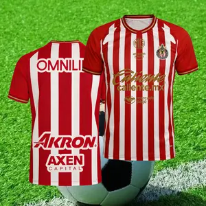 2526 Chivas Guadalajara Home Away Red Short-Sleeved Football Shirt, Mexico, Liga MX