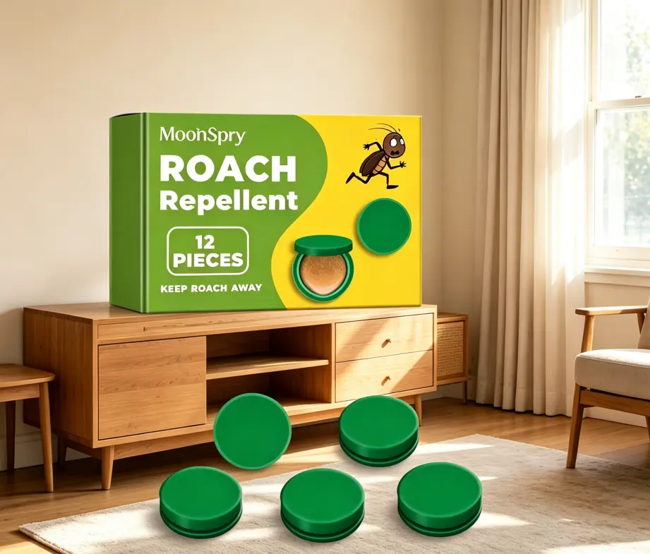 MoonSpry natural Indoor Roach Repellent Pods 12Pcs,Effective Cockroach Repeller to Keep Roaches Out, Plant-Based Safe Pest Deterrent, Easy Placement Pest Controlfor Home Kitchen Bathroom Bedroom RV, Family FriendlyRoach Prevention Solution