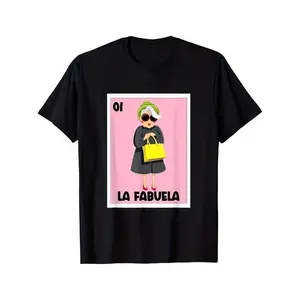 Spanish Grandma Bingo Card TShirt Abuela Design Featuring Bingo Number 66 and Spanish Phrases