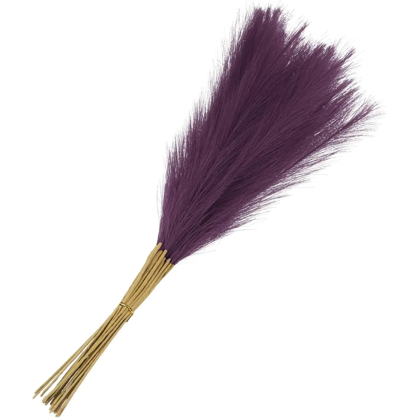 15 count Faux Pampas Grass,21"/55cm  Pampas Grass Decor for Living Room Party Wall Vase Wedding Decoration,Dark