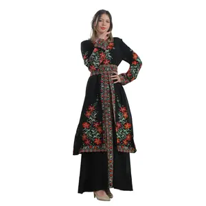 Palestinian Rose Embroidered Dress Abaya