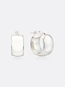 Icons White Gold Mini Hoop Earrings
