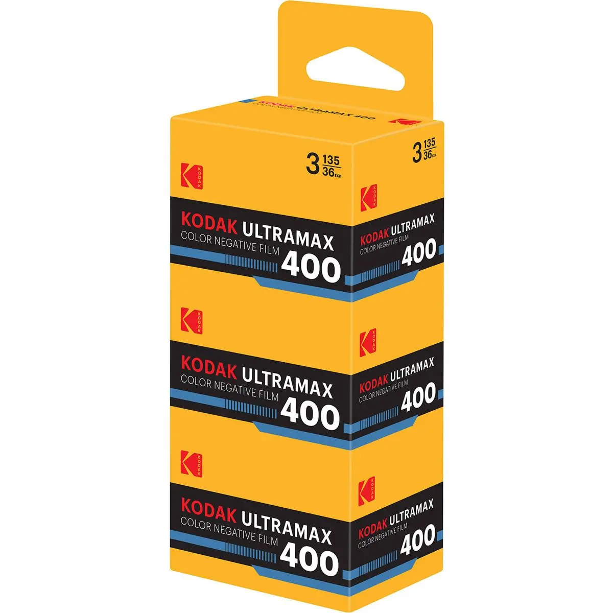Kodak UltraMax 400 Color 135 Negative Roll Film, 36 Exposures, 3-Pack