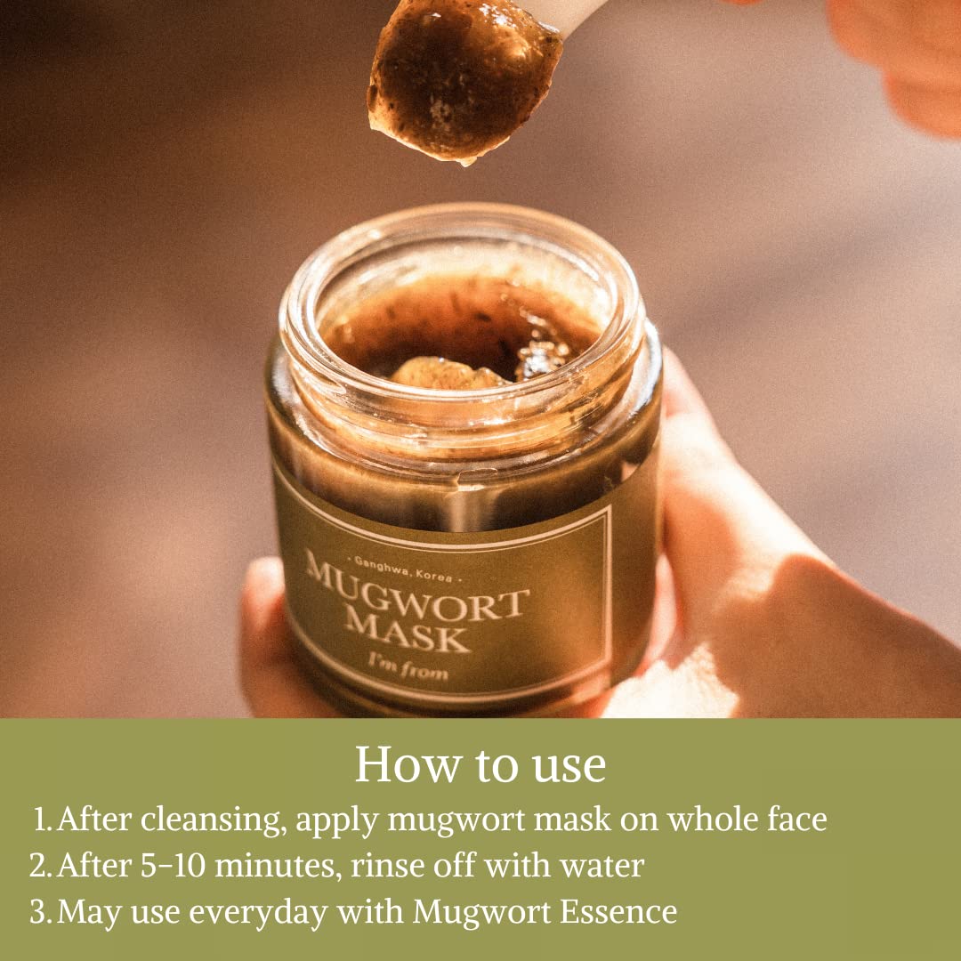 I'm From Acne Calming Night Mask 3.88 fl oz - Natural Herb, Tea Tree, Wash-Off, for Sensitive Skin, Cooling & Soothing Breakouts