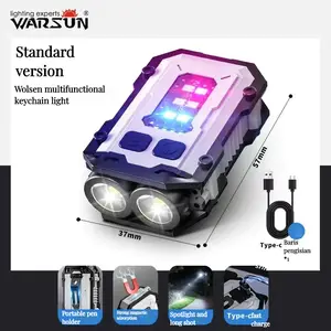 Mini Strong Light Outdoor Flashlight Portable Multi functional Outdoor Emergency Work Light