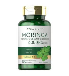 Carlyle Moringa Oleifera Supplement | 180 Capsules | Complete Green Superfood for Women and Men | from Moringa Leaf Powder | Non-GMO and Gluten Free