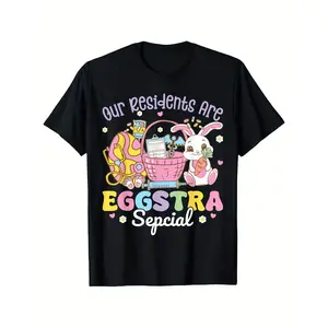 Men'S Funny Easter Bunny & Egg Hunt Graphic T-Shirt - Eggstra Special Retro Vintage Design with Colorful Easter Basket & Chicks - Soft Crewneck Tee for Easter Egg Roll Party Outfits, Spring Celebrations & Casual Wear - Funny Easter Apparel for Men &