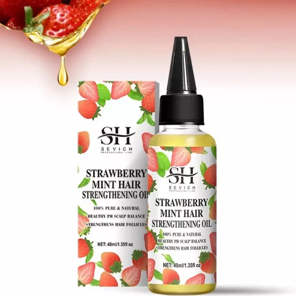 Strawberry Mint Hair Strengthening Oil , Healthy PH scalp balancing oil and strong hair follicles with Rosemary oil , Batana Oil , shea butter, vitamin E, Jamaican castor, coconut oil , leaf oil and biotin