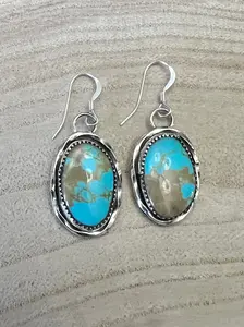 Ernest Hawthorne Turquoise & Sterling Silver Earrings