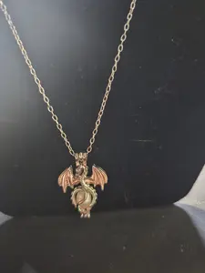 Dragon pearl caged necklace # 59