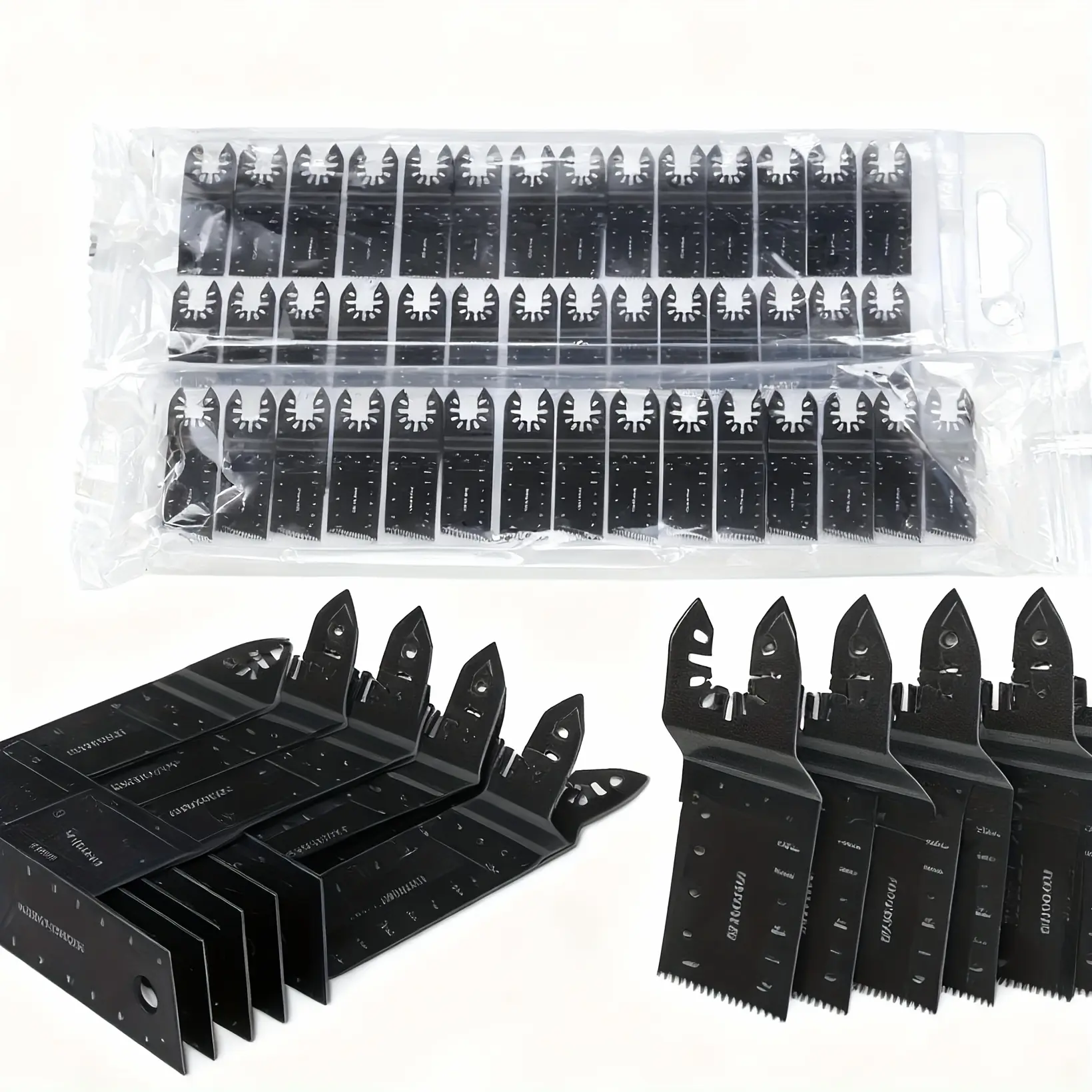 100pcs of Oscillating Tool Blades, Durable Quick-Release Multi-Tool Blades, Wood Multitool Blades Ranging from 30 to 90Mm