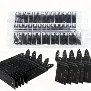 100pcs of Oscillating Tool Blades, Durable Quick-Release Multi-Tool Blades, Wood Multitool Blades Ranging from 30 to 90Mm