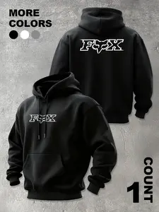 Sport Themed Hooded Sweatshirt for Outdoor Lovers, Warm Breathable Cotton Blend, Loose Fit for Fall & Winter Casual Wear