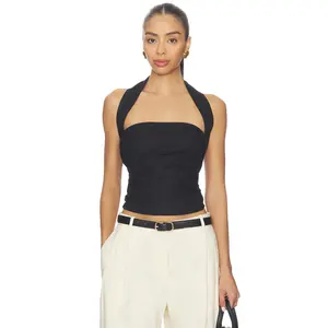 SNDYS Romi Halterneck Top in Black