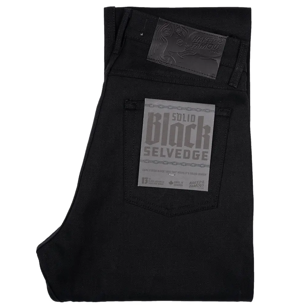 Naked and Famous - True Guy - Solid Black Selvedge
