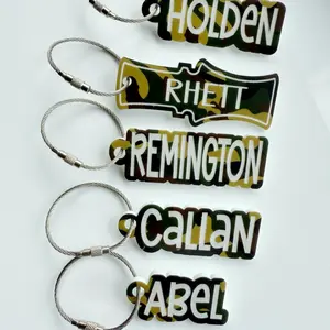 Personalized Camo Acrylic Keychain, Keychains