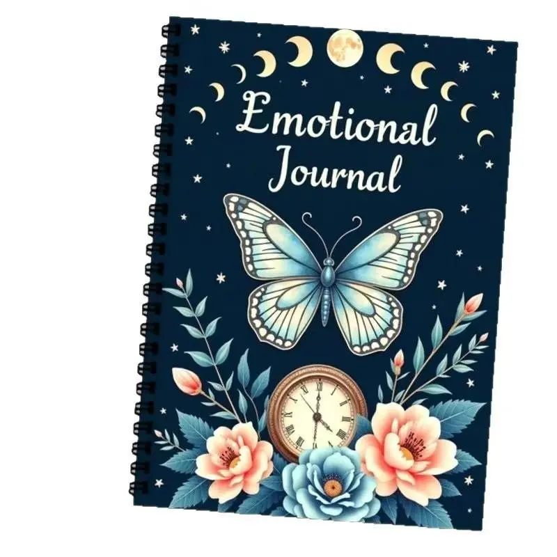 A5 Cross-Border New Mood Diary Notebook, Gratitude Optimistic Happiness Record Self-Care Coil Hand Account Portable Journal