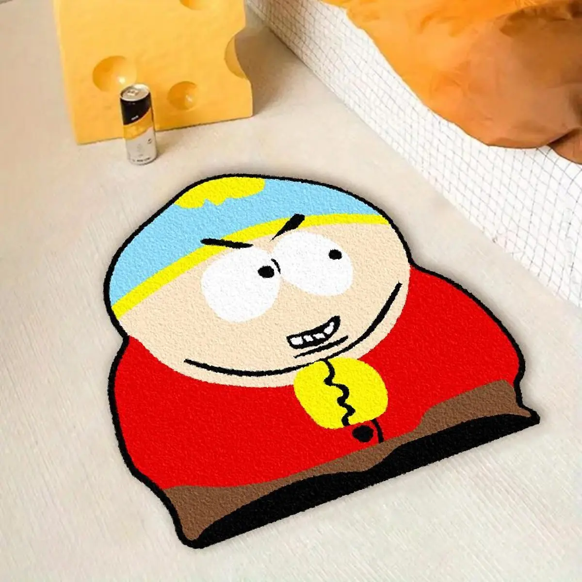 Animation Character Cartoon Pattern Irregular Shape Area Rug, Trendy Fun Design, Playful Decor, Soft Comfortable, Ideal for Living Room/study, Dynamic Home Decor, Home Decor Rugs, Decorative Rug
