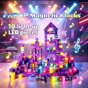 K-Pop Hunter Girl Team Magnetic Building Blocks, Magnetized Construction Set, Fun and Educational Toy for Kids, Perfect Gift Idea