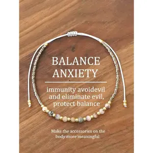 Handmade Calming Gift! Natural Stone Anxiety Bracelet, Ideal for Soulmates, Bridesmaids & Mental Health Advocates