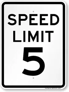 Jesiceny New Road Speed Limit 5 MPH Sign - High Intensity Grade Reflective Aluminum Metal Tin Street Sign 8x12 Inch