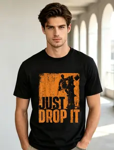 100% Cotton Just Drop It - Arborist Tree Surgeon Lumberjack Wood Logger T-Shirt Fabric Menswear gift for all streetwear