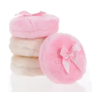 4 Pcs Body Powder Puffs, 3.2 Inch Fluffy Powder Puff for Face & Body, Washable Dusting Soft Makeup Puffs for Wet Dry Makeup
