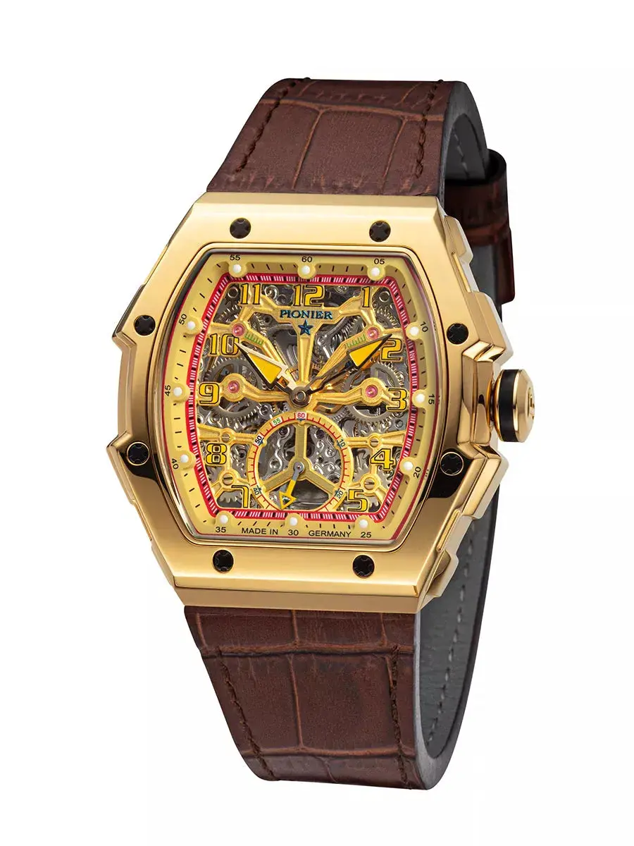 Milano Pionier GM-519-3 Automatic Watch Skeletonized Design