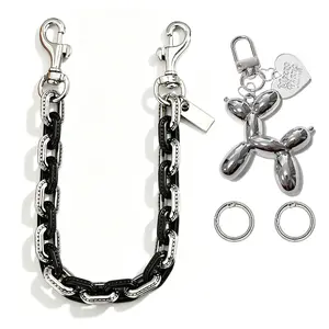 Vintage Bag Strap Extender Chain, Crossbody Wallet Belt Buckle Accessory, Unique Style Decorative Chain for Jeans & Bags
