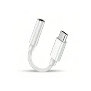 Essential for Music Lovers: Type-C to 3.5mm Decoding Audio Adapter, USB C Compatible, Compatible with Samsung S20/S21/S22/Redmi Note 14 Pro