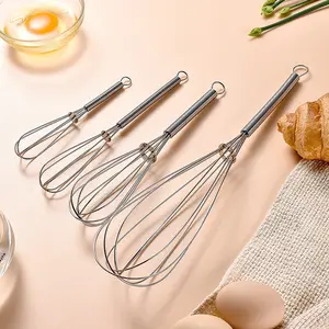 Stainless Steel Egg Beater, Durable Manual Mixer, Multifunctional Baking Whisk, Balloon Shape, Ideal for Home Bakers, Cooking Essential
