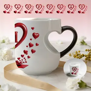 Magic Reveal! ✨ Drop your Initial in the comments! 11oz Color Changing Mug | Cute & Magical! ✨ A-Z Initial Heart Color Changing Mug | Must-Have Gift for Coffee Lovers