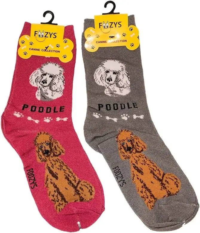 Poodle Unisex Crew Socks (2 pairs)